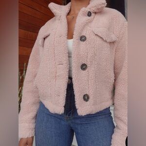 Love Tree Blush Teddy Jacket